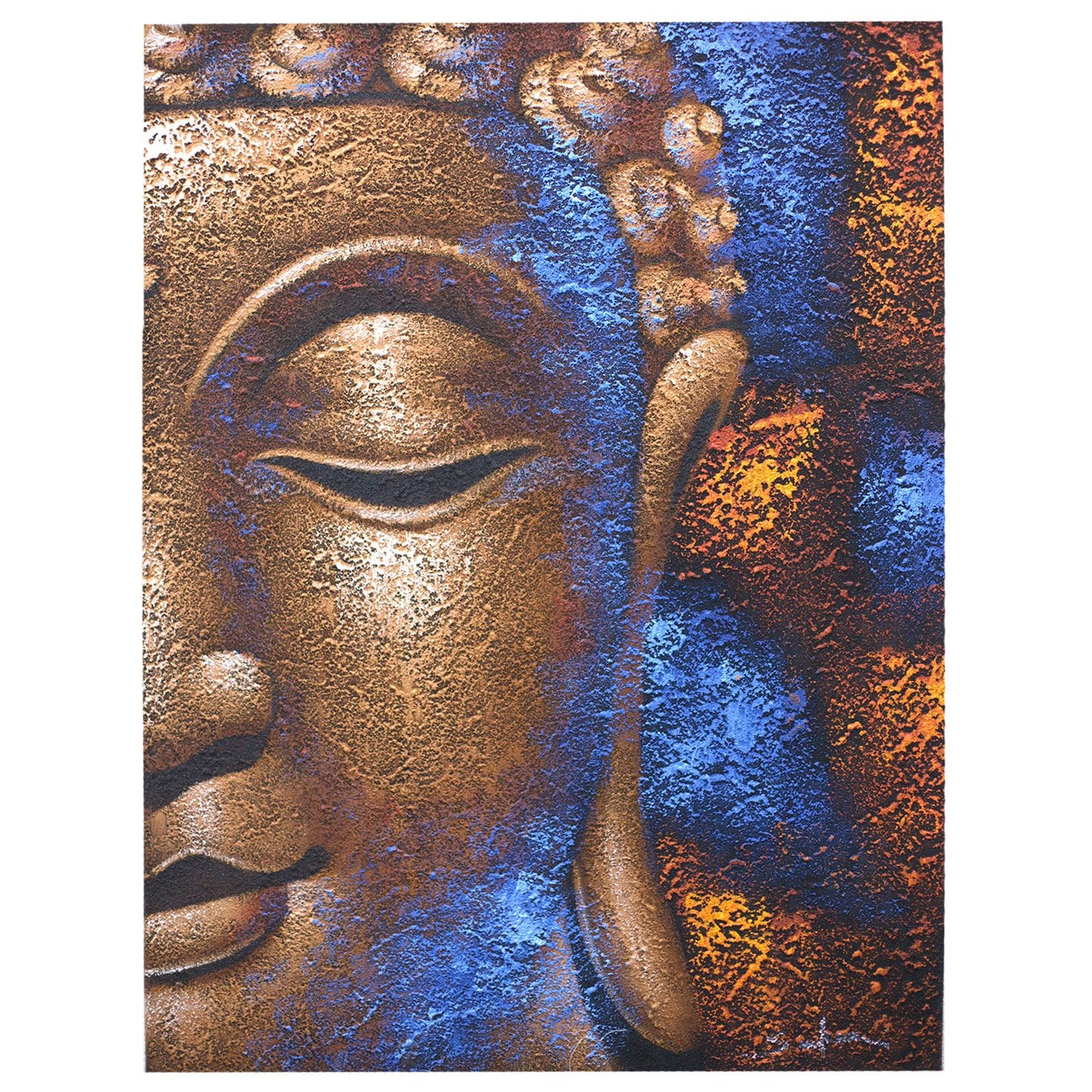 Cuadro de Buda · Rostro de Cobre Metalizado