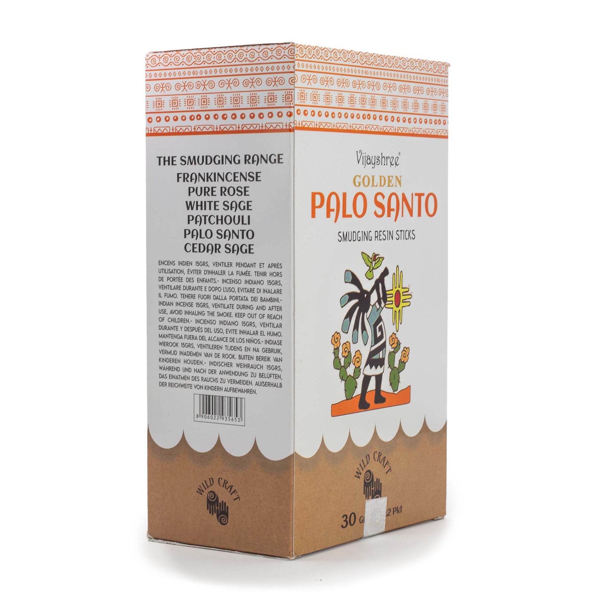 Varillas de resina para difuminar Palo Santo dorado de 30 g (6 unidades) - Varillas de resina para Defumar