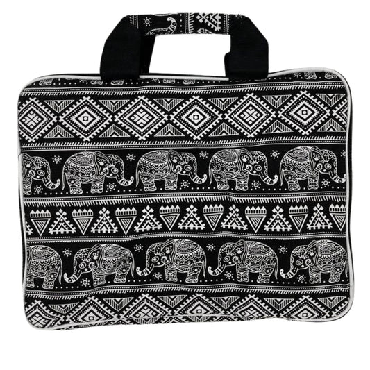 Bolsa acolchada para portátil (Elepants Motiff) 33x24x3cm
