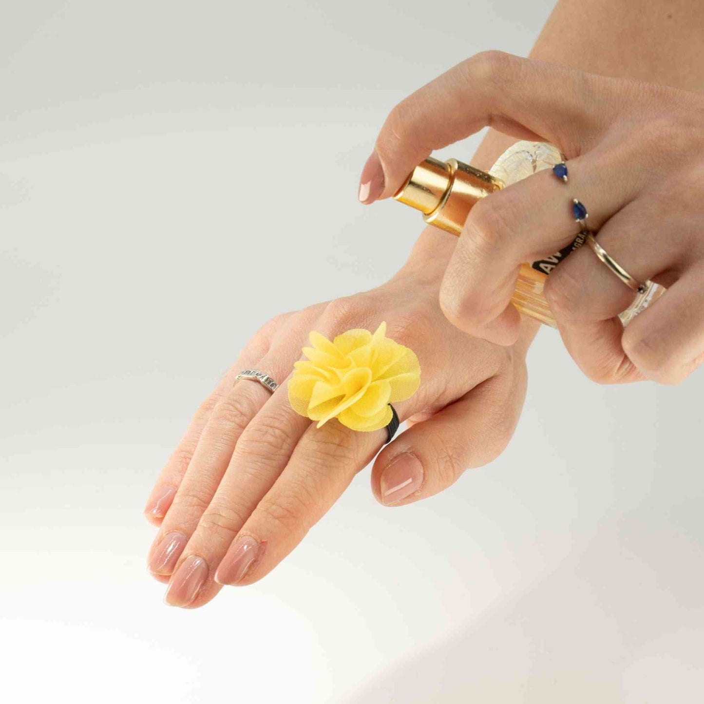 Anillos difusores de chifón con fragancia - Amarillo