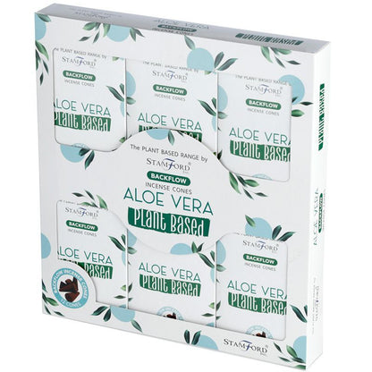 Conos de Incienso de Reflujo a Base de Plantas - Aloe Vera