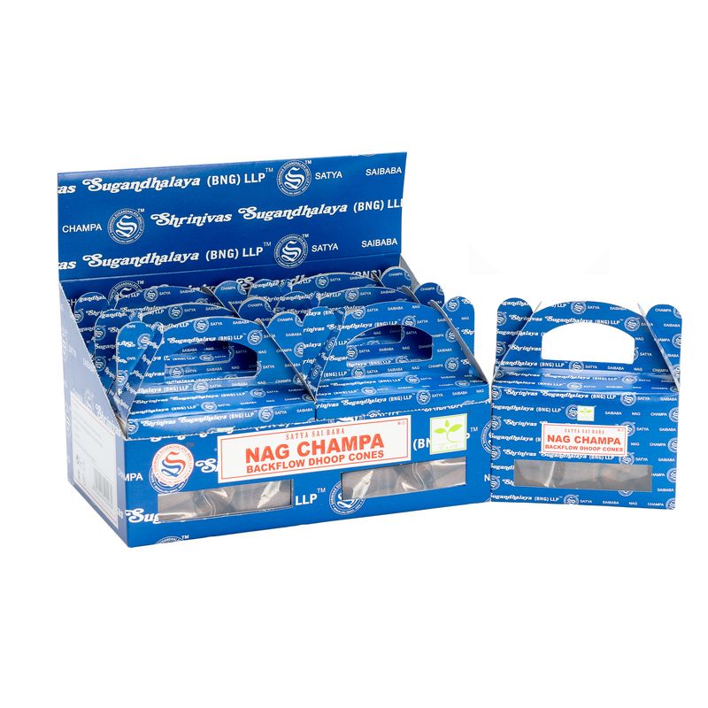 Caja de 24 Conos de Reflujo - Satya Nagchampa - Conos Satya de Reflujo