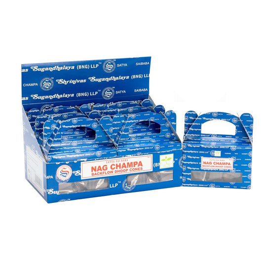 Caja de 24 Conos de Reflujo - Satya Nagchampa - Conos Satya de Reflujo