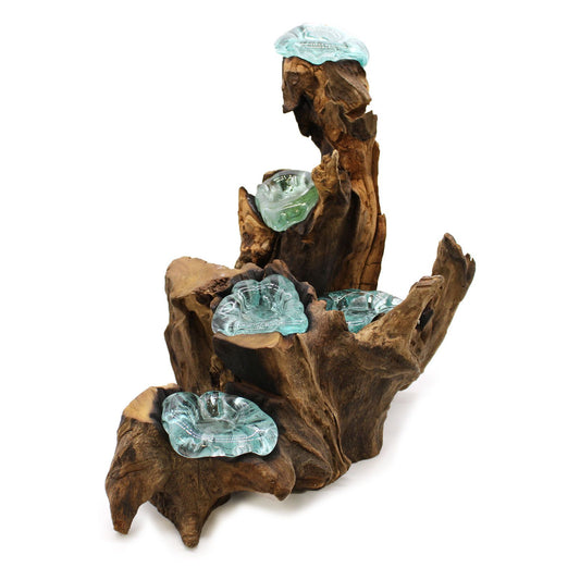 Chandelier Molton Glass Five sur bois