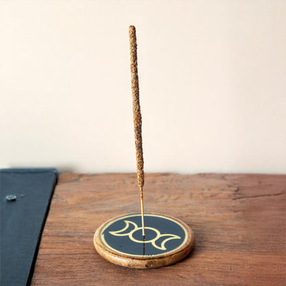 Oro sobre madera de mango - Flor de la vida - Soporte de Incienso