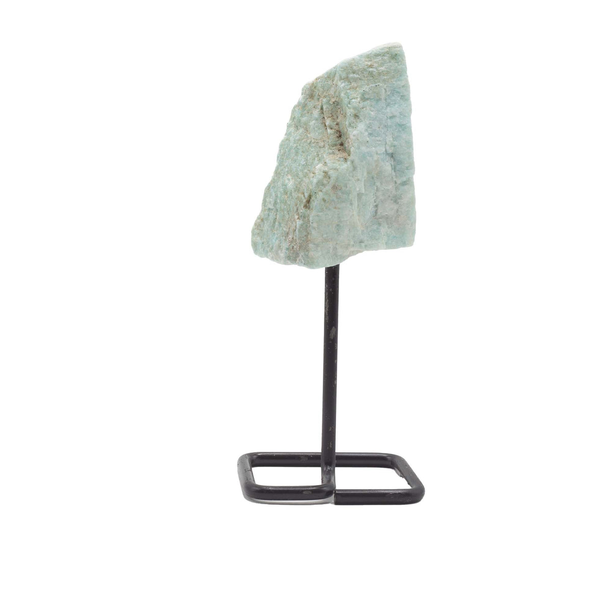 Muestra de mineral en soporte metálico - amazonita - Especímenes Minerales Raros
