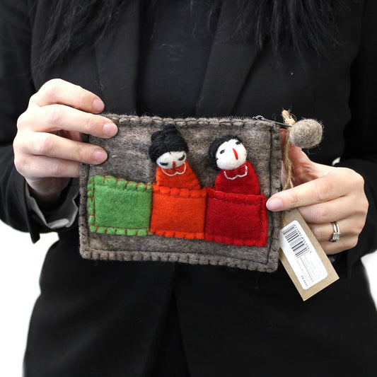 Bolsa con Marionetas de Dedo - Amigos - Bolsa con Marioneta de Dedo, artesanal