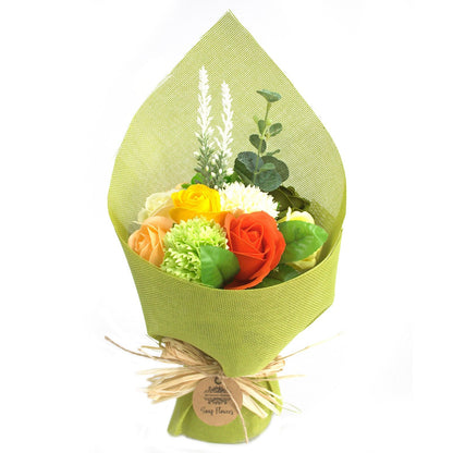 Ramo de Flores de Jabón Artesanal · Verde y Amarillo