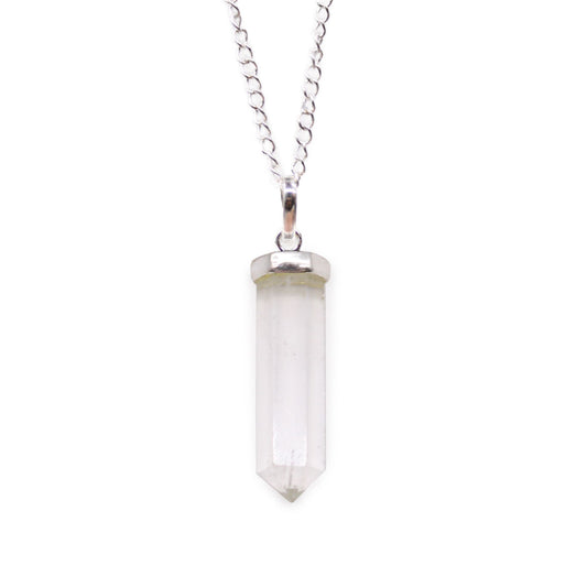 Classic Gemstone Point Pendant - Rock Quartz