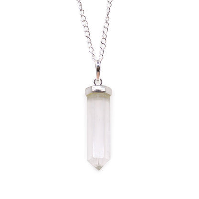 Classic Gemstone Point Pendant - Rock Quartz