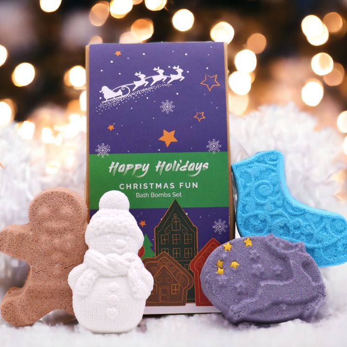 Pack de Regalo de Bomba de Baño Divertida Navidad