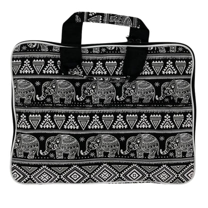 Bolsa acolchada para portátil (Elepants Motiff) 33x24x3cm