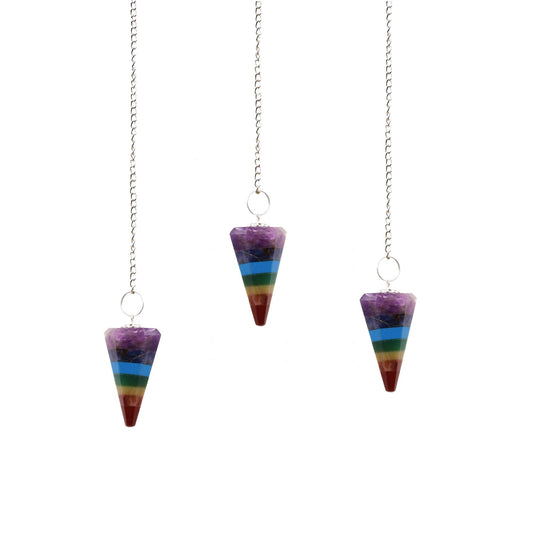 Péndulos Especiales - Chakra 7 Piedras