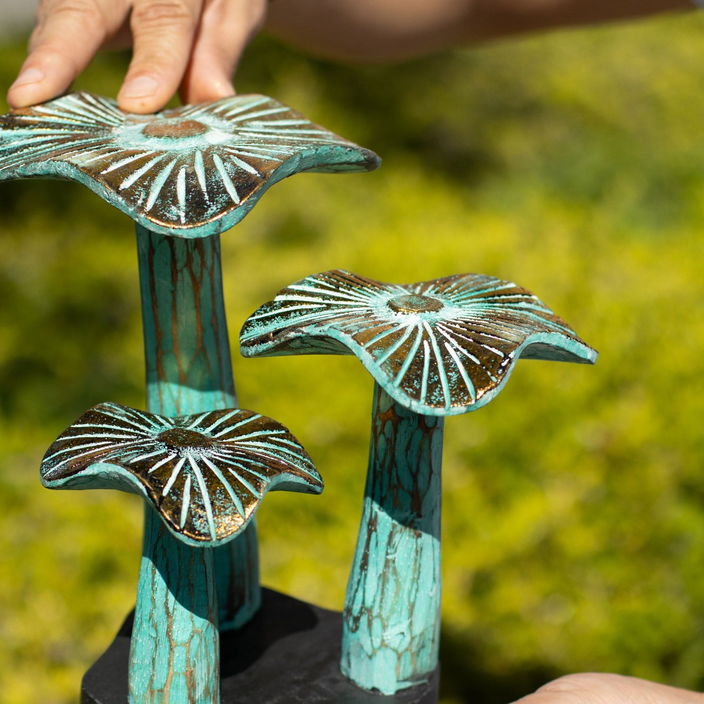 Pequeño arte de seta dorada - 20cm - Greenwash