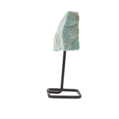 Muestra de mineral en soporte metálico - amazonita - Especímenes Minerales Raros