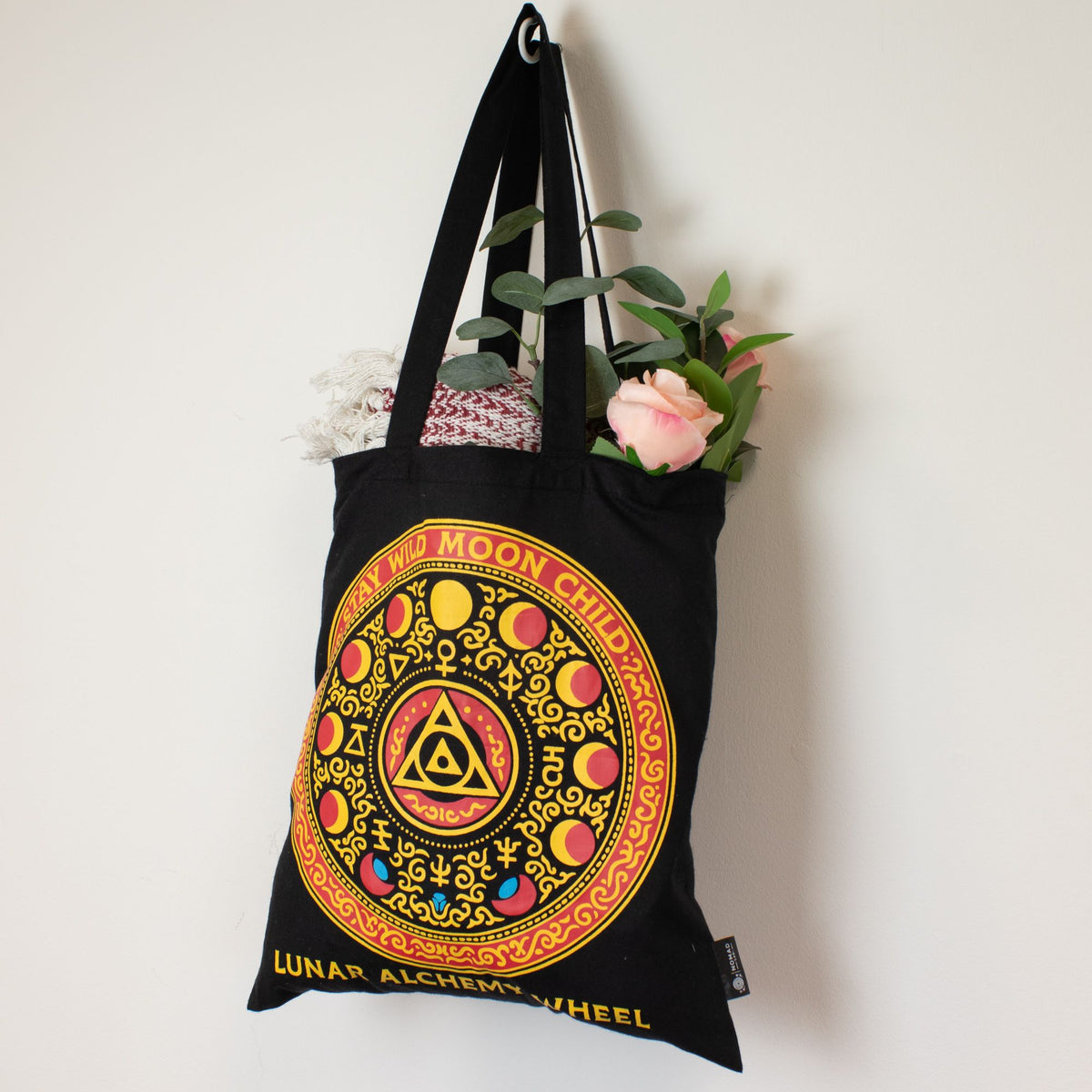 Bolso Tote Icónico Clásico - Luna Alchemy Wheel - Negro 6 oz