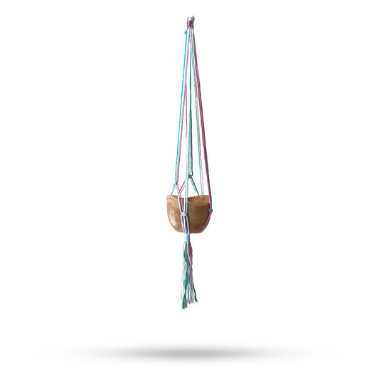 Classic Macrame Planter - Pastel Shades Terrace Med Pot