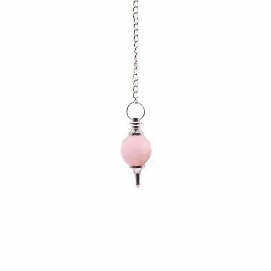 Facted Gemstone Pendulum - Rose Quartz - Péndulos Especiales Mágicos