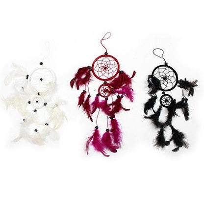 Atrapasueños Bali aro mediano - Negro/Blanco/Rojo
