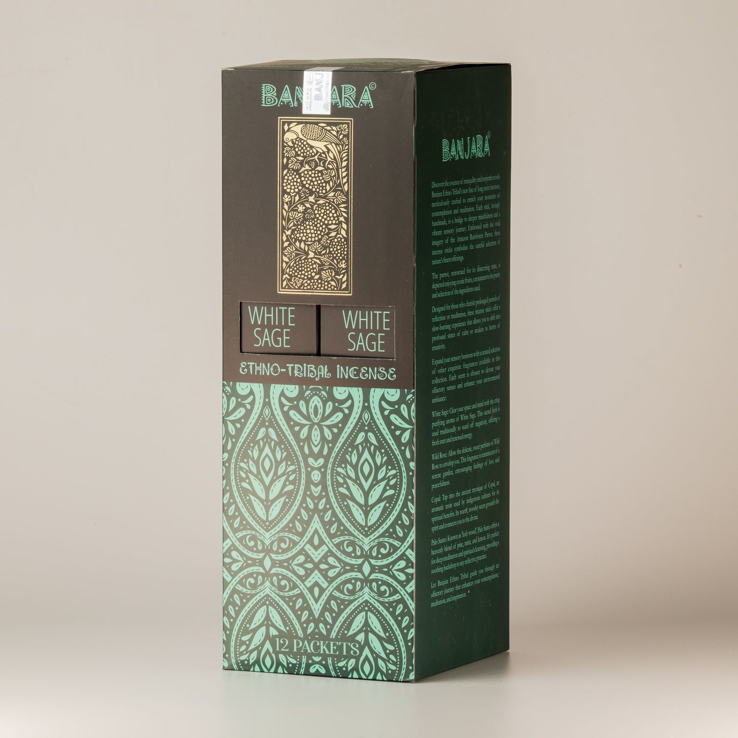 Incienso Banjara Extra Largo - Salvia Blanca - Incienso Banjara Extra Largo, Gift Packaging