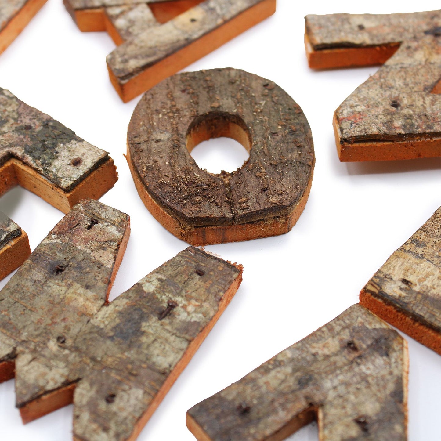 Juego de Letras Corteza Rústica - HOME (4x3) - Pequeño 7cm