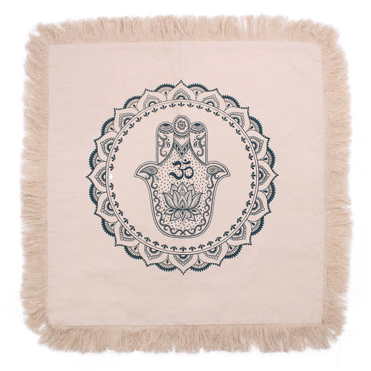 Cojín Hamsa Mandala - 60x60cm - verde