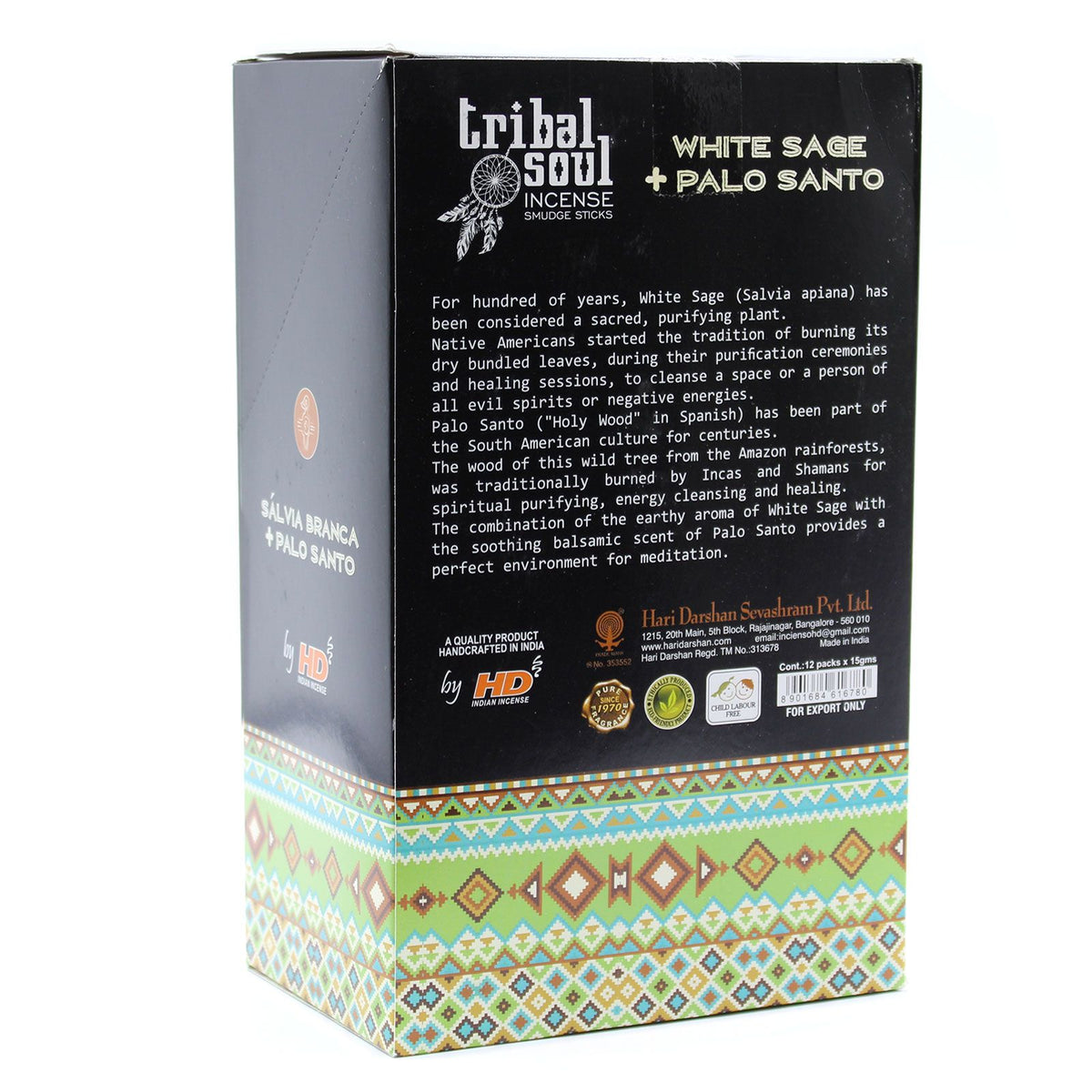 Incienso Tribal Soul - Salvia Blanca + Palo Santo - Incienso Tribal Soul