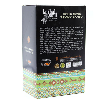 Incienso Tribal Soul - Salvia Blanca + Palo Santo - Incienso Tribal Soul