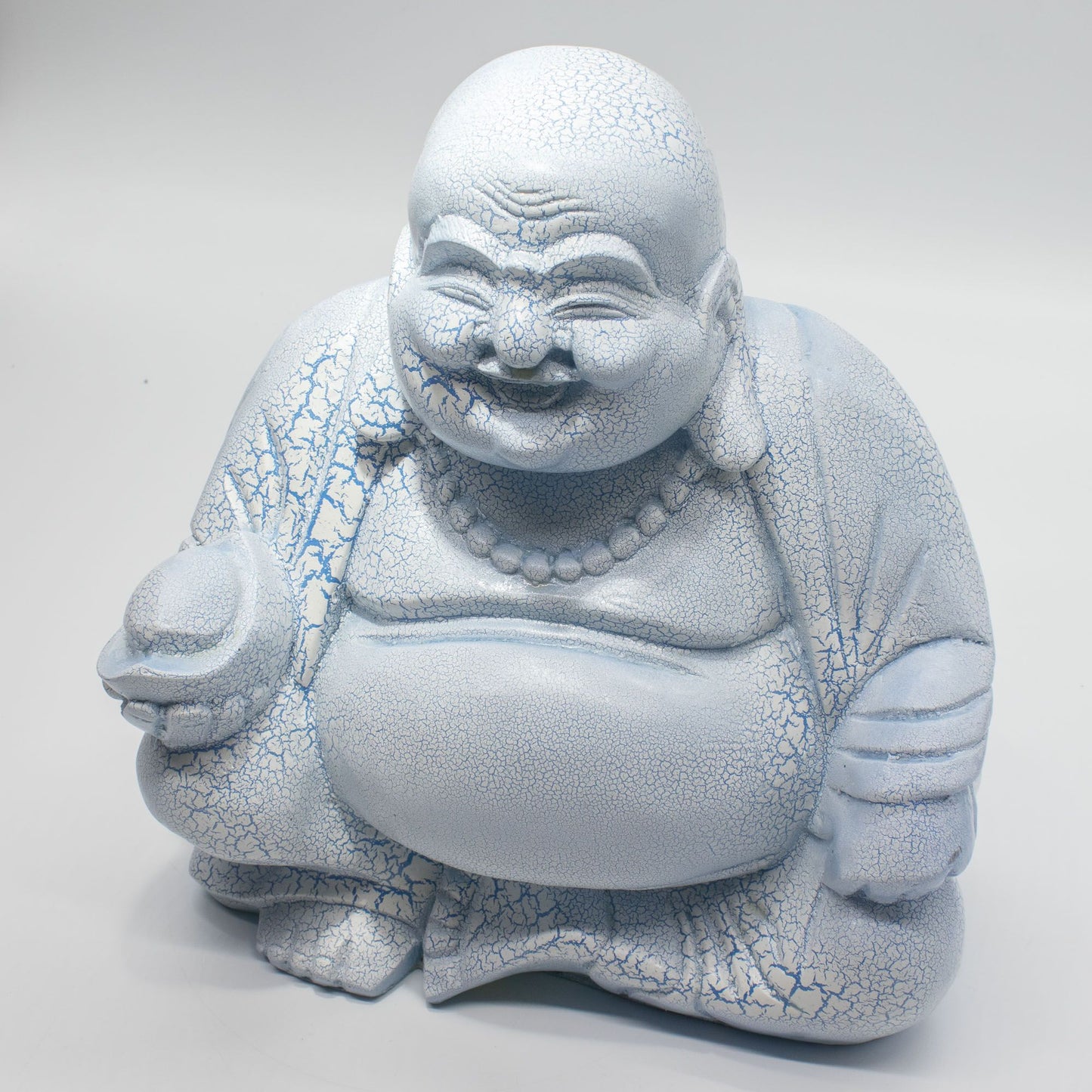 Lámpara del Buda Risueño - Azul Cielo - Base Redonda