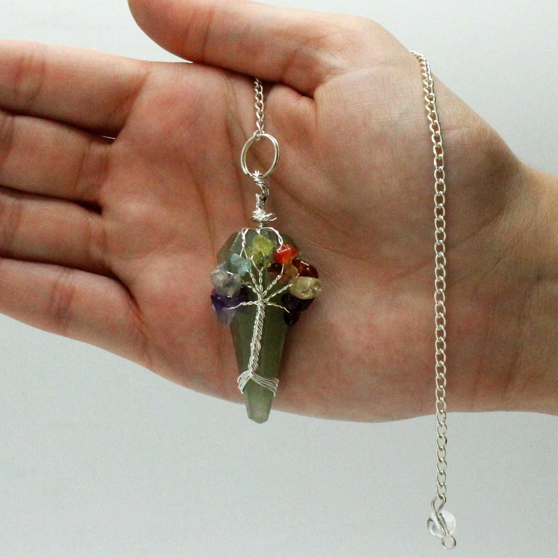 Péndulo Mágico - Siete Chakras - Aventurina - Péndulos Mágicos de Piedras Preciosas