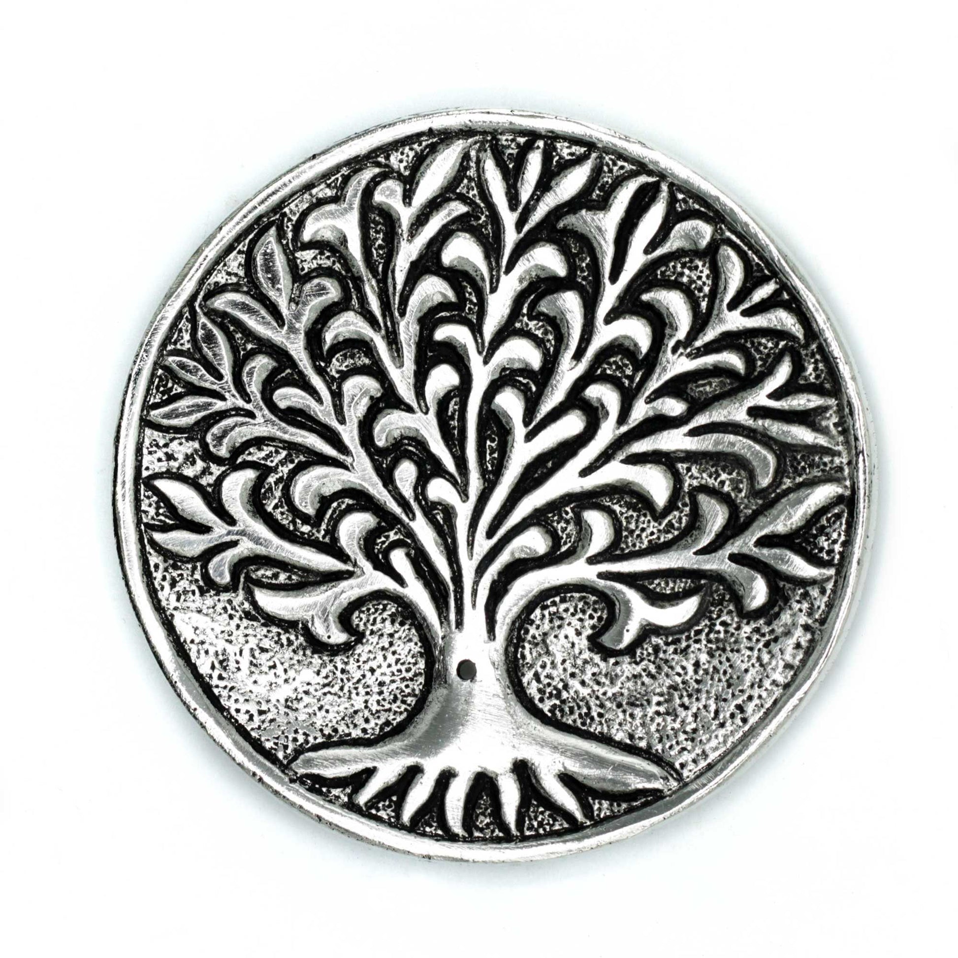 PortaIncienso Árbol de la Vida Aluminio Pulido 10cm - Portainciensos de aluminio hechos a mano