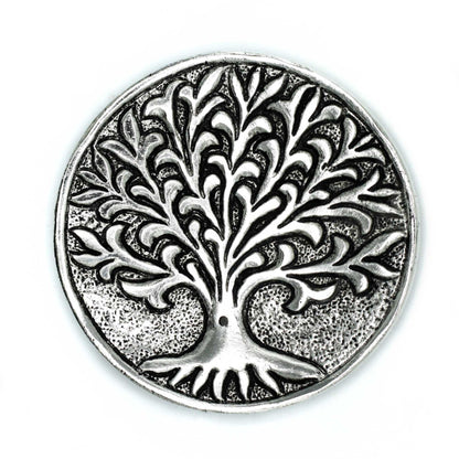 PortaIncienso Árbol de la Vida Aluminio Pulido 10cm - Portainciensos de aluminio hechos a mano