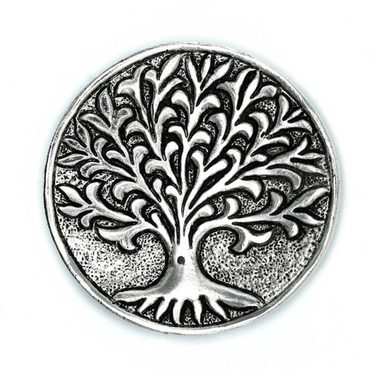 PortaIncienso Árbol de la Vida Aluminio Pulido 10cm - Portainciensos de aluminio hechos a mano