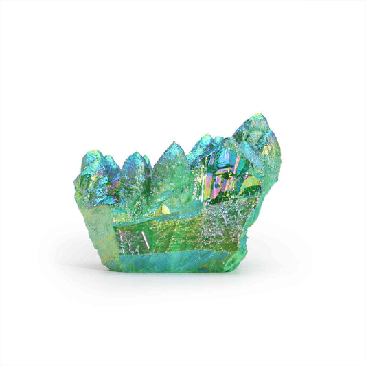 Cuarzo Natural Mejorado Mediano - Cuarzo Llama Verde Aura (aprox 100-150gm 7-10cm) - Geodas de Calcita Coloreadas y Cúmulos d