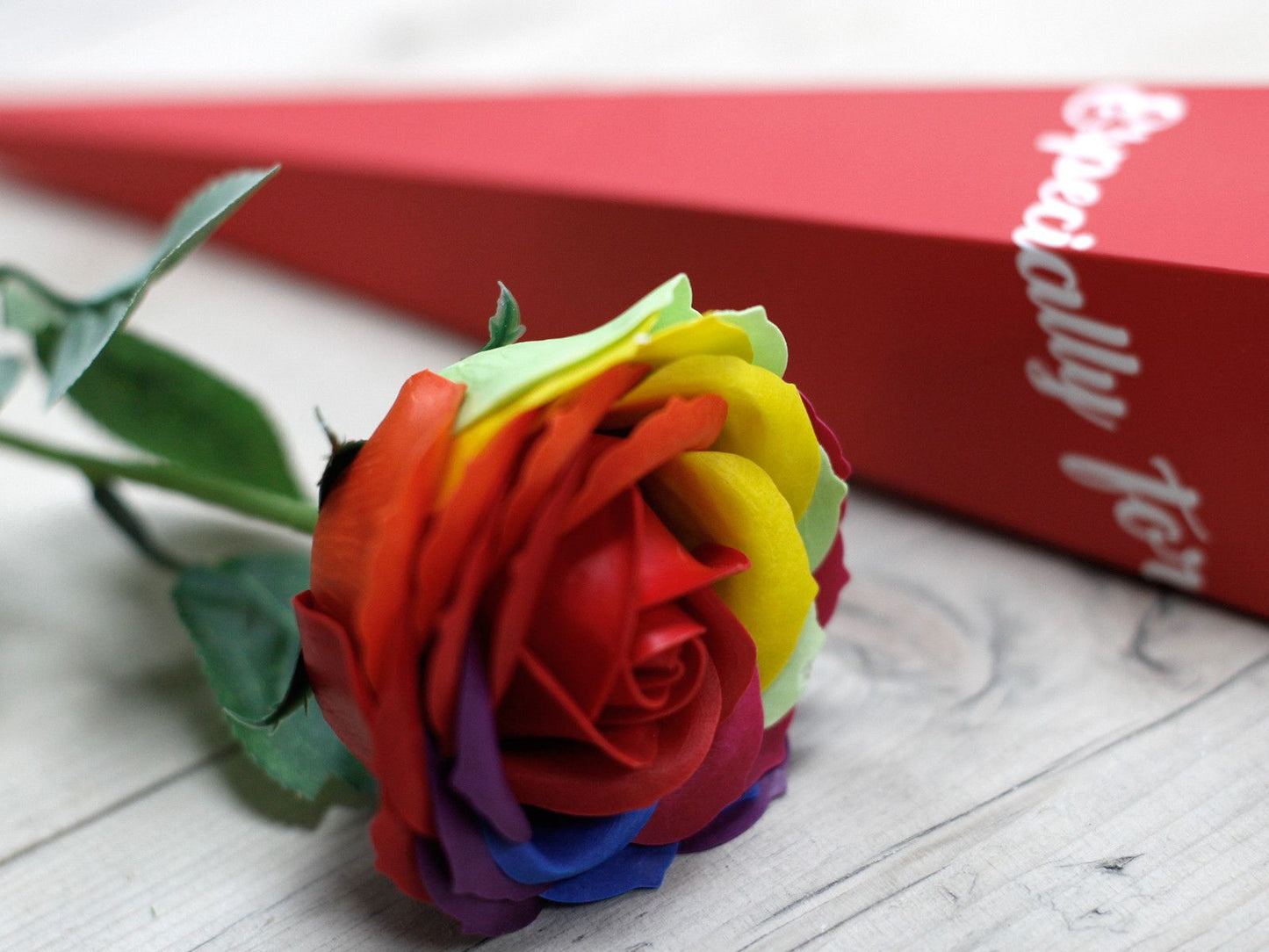 Rosa de Jabón Arco Iris