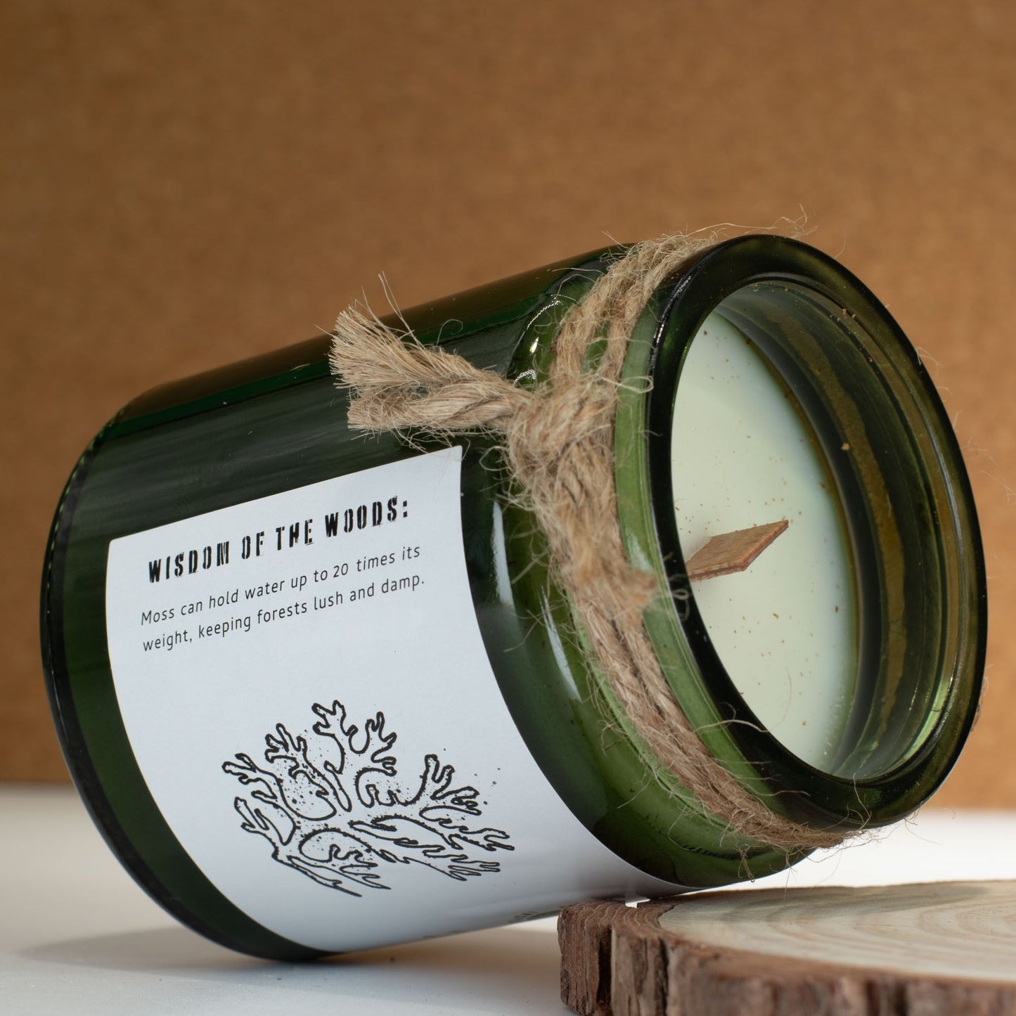 Greenman Woodwick Vela de Soja - Musgo y Neblina - Velas de soja Woodwick de Greenman Rituals, Eco Friendly
