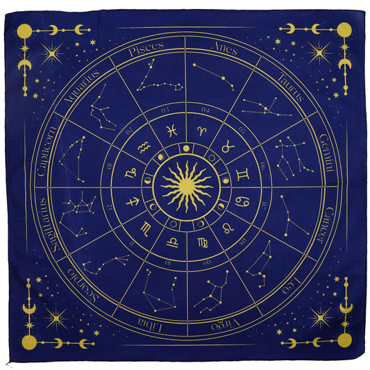 Paño para lectura de Tarot - Zodiaco - Cartas del Tarot y paños de lectura