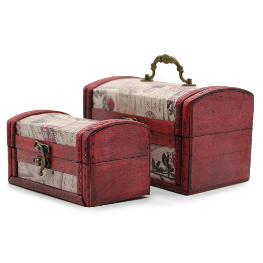 Ensemble de 2 boîtes coloniales - Design Rose