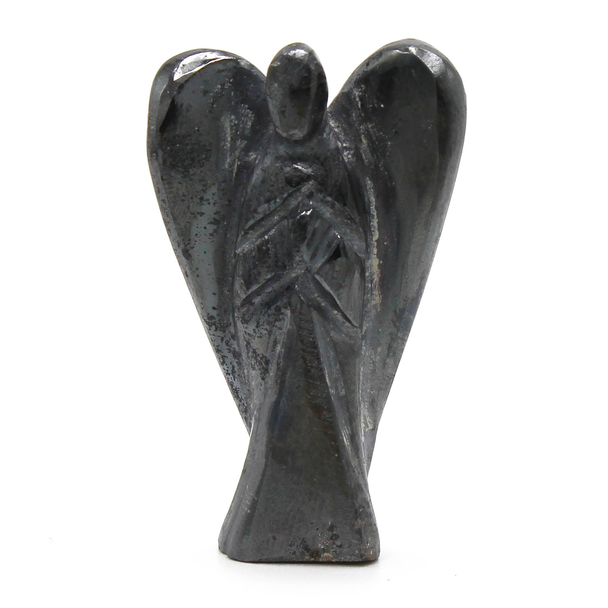 Ángel de piedras preciosas talladas a mano - Hematita - Figuras de Piedras Preciosas
