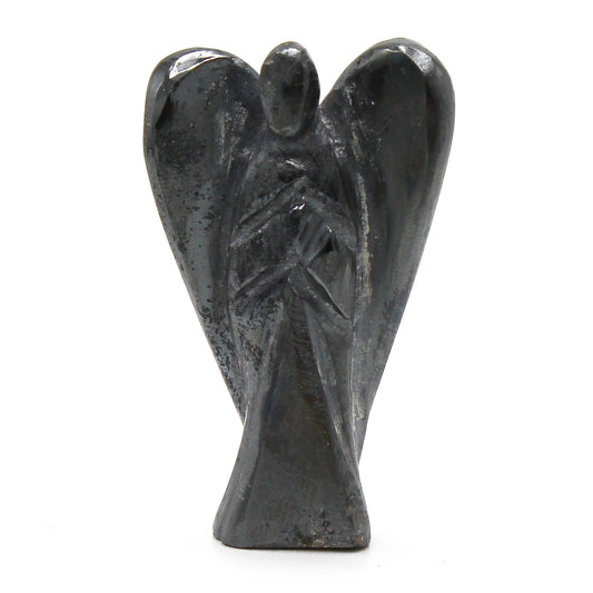 Ángel de piedras preciosas talladas a mano - Hematita - Figuras de Piedras Preciosas