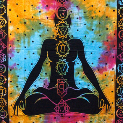 Colcha de Algodón Buda Chakra · Doble