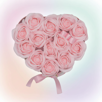 Caja de Regalo - Rosas de Jabón · 13 ud Rosa Corazón