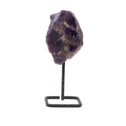 Muestra mineral en soporte metálico - amatista - Especímenes Minerales Raros
