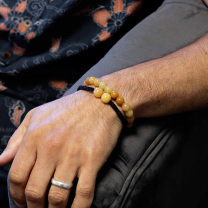 Pulseras de Doble Poder de Piedras Preciosas - Aventurina Amarilla
