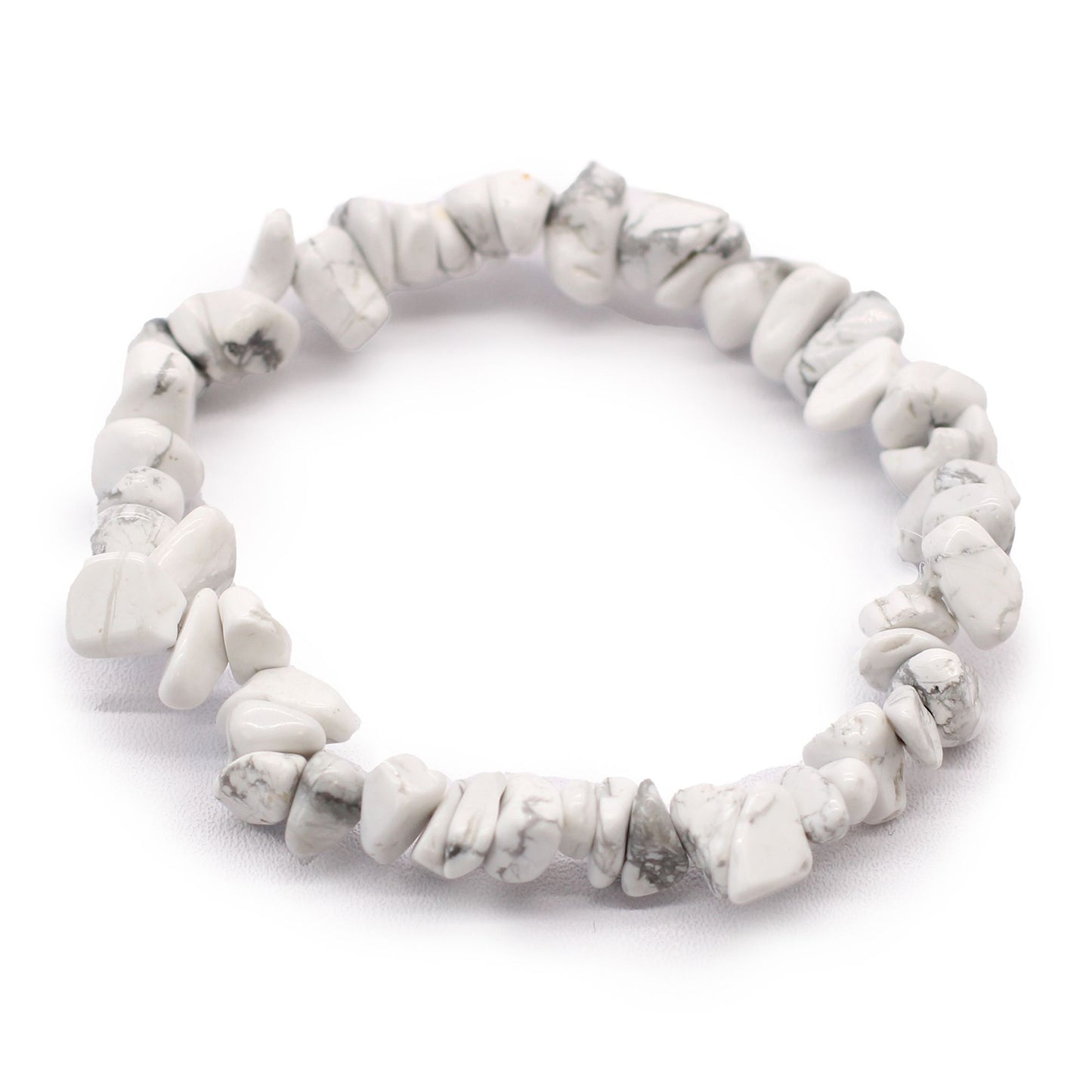 Bomba de baño con pulsera de gemas de jaspe blanco