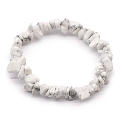 Bomba de baño con pulsera de gemas de jaspe blanco