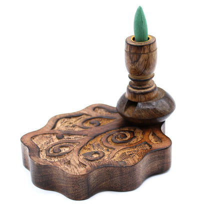 Sm Quemador Inverso Madera de Mango - Árbol de la Vida - Quemador de Flujo Inverso de Madera de Mango