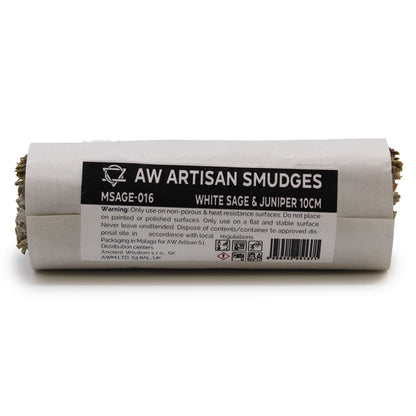 Atado de Hierba - Salvia Blanca y Enebro 10cm - Atados de Smudge – Envuelto individualmente