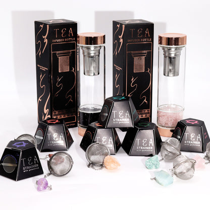 Colador de té de piedras preciosas de cristal crudo - Mookaite