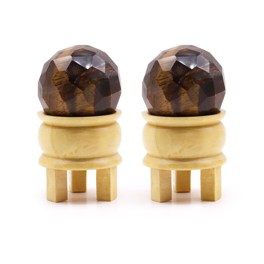 Bola Curativa de Piedras Preciosas y soporte - Ojo de tigre - Bolas curativas de piedras preciosas